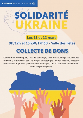 Solidarité // Collecte de dons pour l'Ukraine